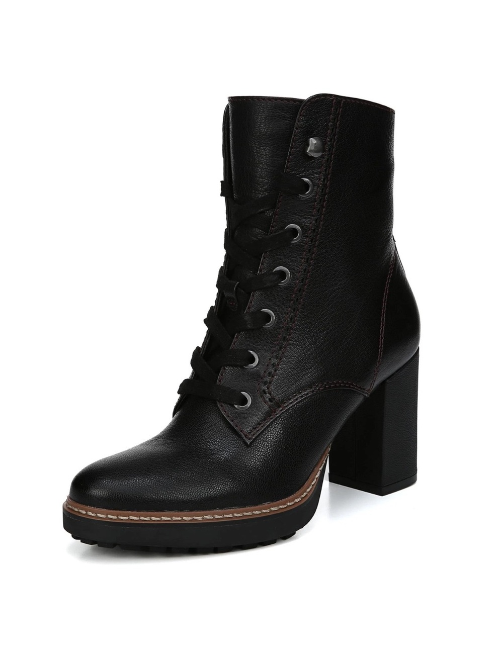 Naturalizer Callie Black Lace-Up Chunky Heel Ankle Boot Size 11